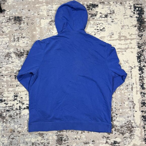 2000s Y2K Nike Football Center Swoosh Blue Hoodie Pullover Size XL Silver Tag - Picture 4 of 11
